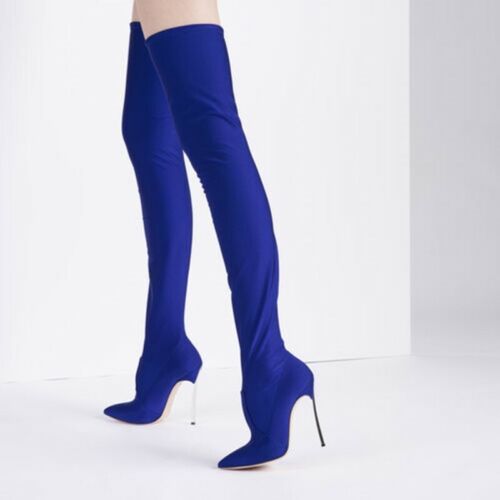 blue high boots